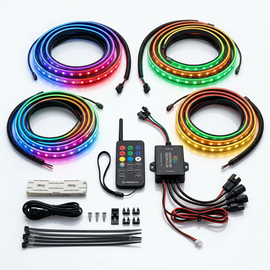 LED Underglow Car Light Kit RGB with Remote